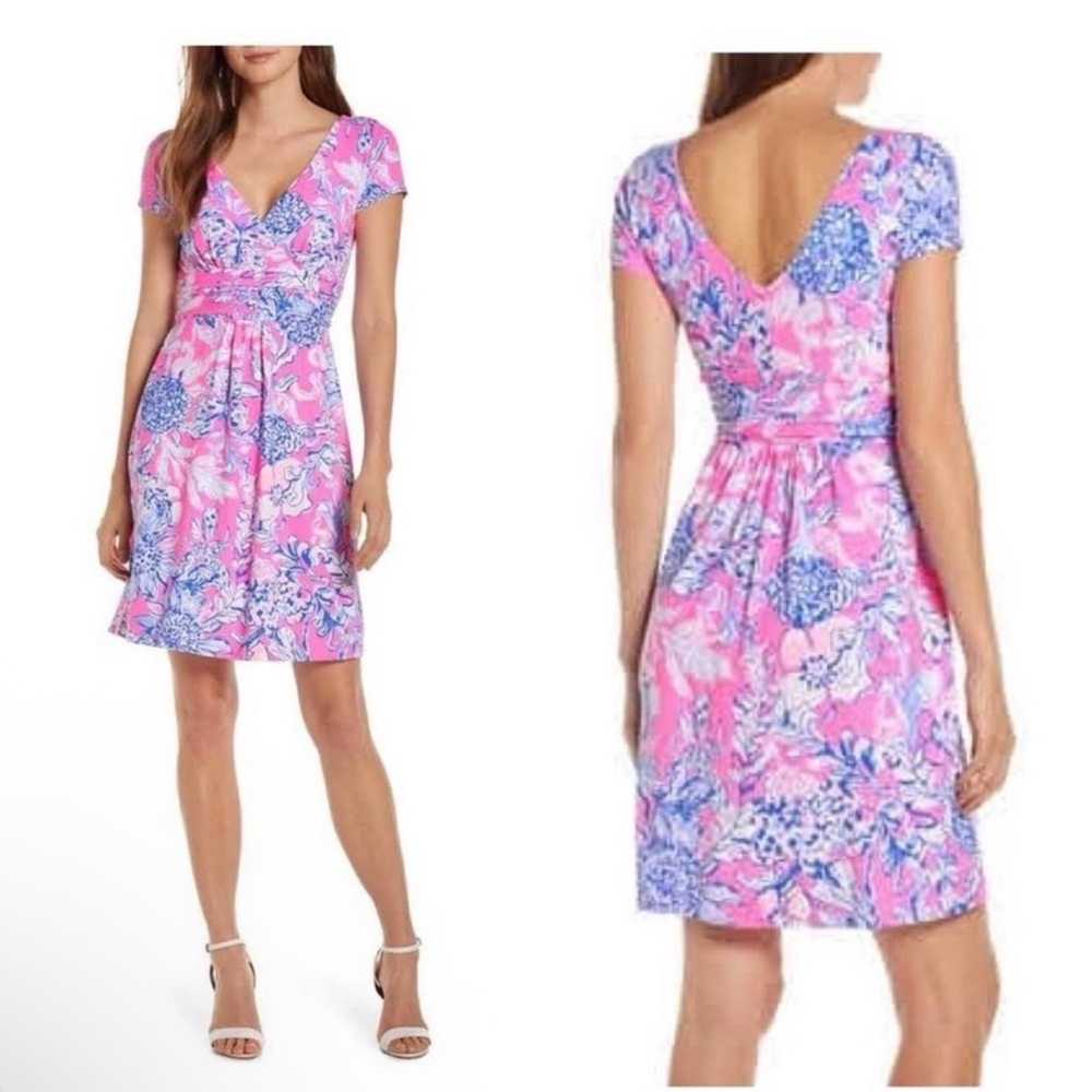 Lilly Pulitzer Pink and Blue Floral Mini Dress